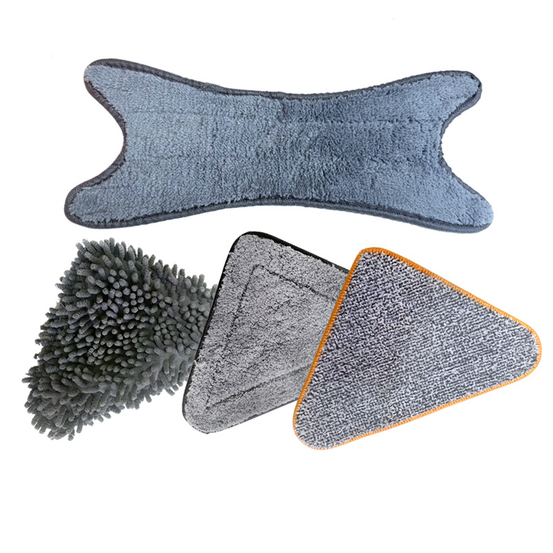 Zamjenska krpa za plosnati mop od finih vlakana, Velcro Coral fleece, trokutasta upijajuća krpa