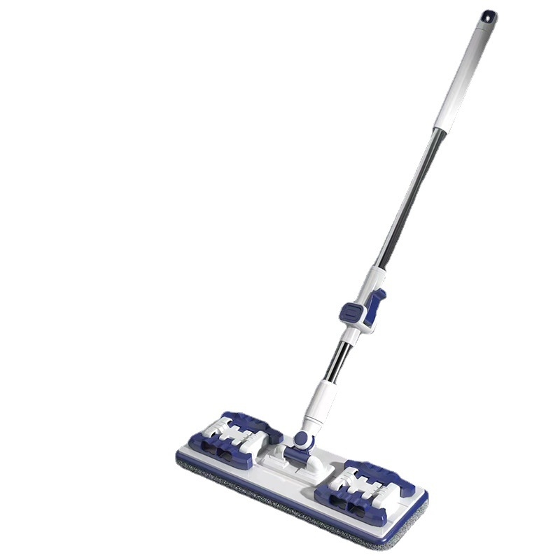 Biomimetski plosnati mop za mokro i suho čišćenje s leptir kopčom, podesiva duljina 95–138 cm