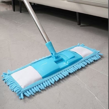Chenille plosnati mop, upija vlagu i prašinu, dvostruka namjena mokro i suho čišćenje, okretna glava za čišćenje u jednom koraku