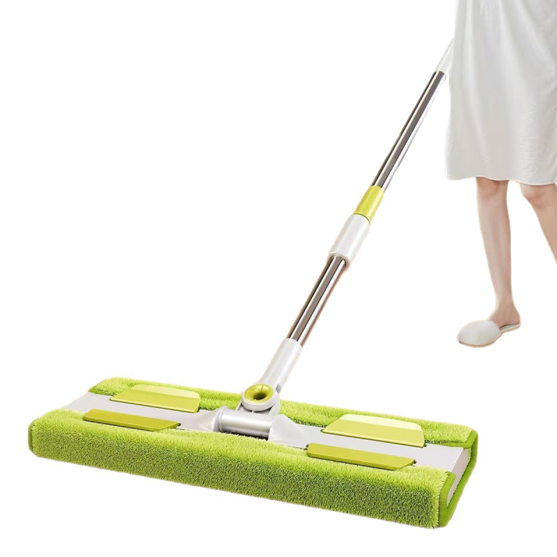 Kućni mikrovlaknasti mop za suho i mokro čišćenje, 120 cm teleskop od nehrđajućeg čelika, stezaljka za krpu
