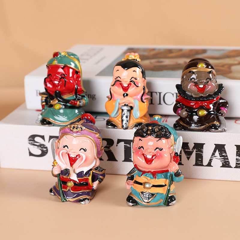 Figurice Tri kraljevstva: Guan Gong i Zhuge Liang za stol, studij ili policu – kućni dekor
