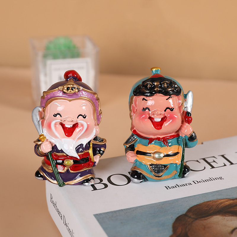 Figurice Tri kraljevstva: Guan Gong i Zhuge Liang za stol, studij ili policu – kućni dekor