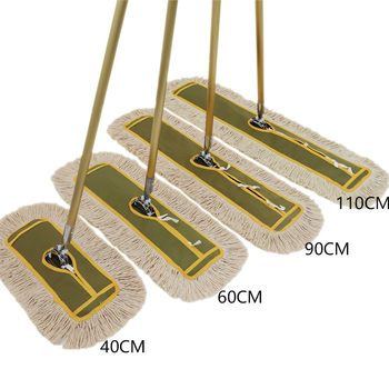 Mop od pamuknih vlakana za prašinu, veliki plosnati mop s upijajućom glavom, aluminijska legura ručice, teleskopska dužina 100–120 cm, glave 40/60/80/90/110 cm