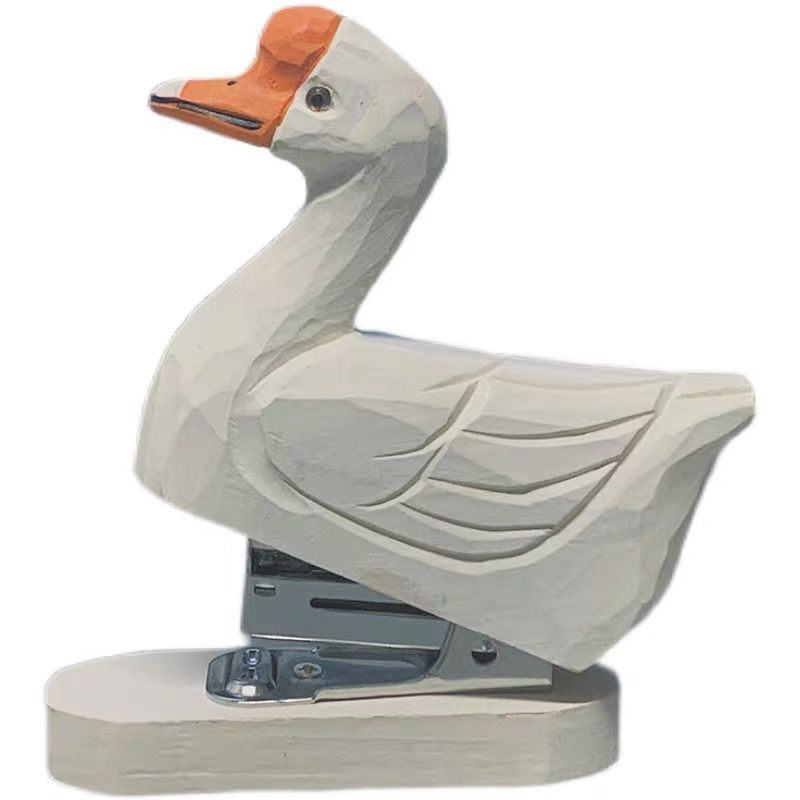 Luksuzna drvena figura guske – kreativni ukras, rođendanski poklon