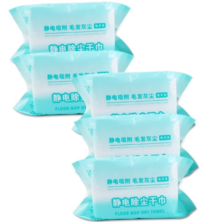 25 kusov hrubších elektrostatických listov na odstraňovanie prachu – dvojité použitie pre vysávač a mop, na suché aj mokré upratovanie doma