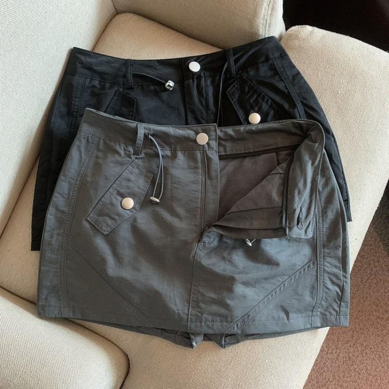 Plus veličine traper suknja A-kroj, visokim strukom, retro stil, kratka ljetna