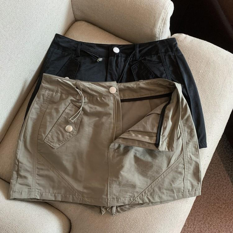 Plus veličine traper suknja A-kroj, visokim strukom, retro stil, kratka ljetna