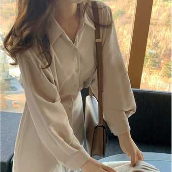 Proljetno-jesenska nova francuska retro haljina, elegantna luksuzna crna haljina, Hepburn stil, duga haljina s uskim strukom, haljina-košulja