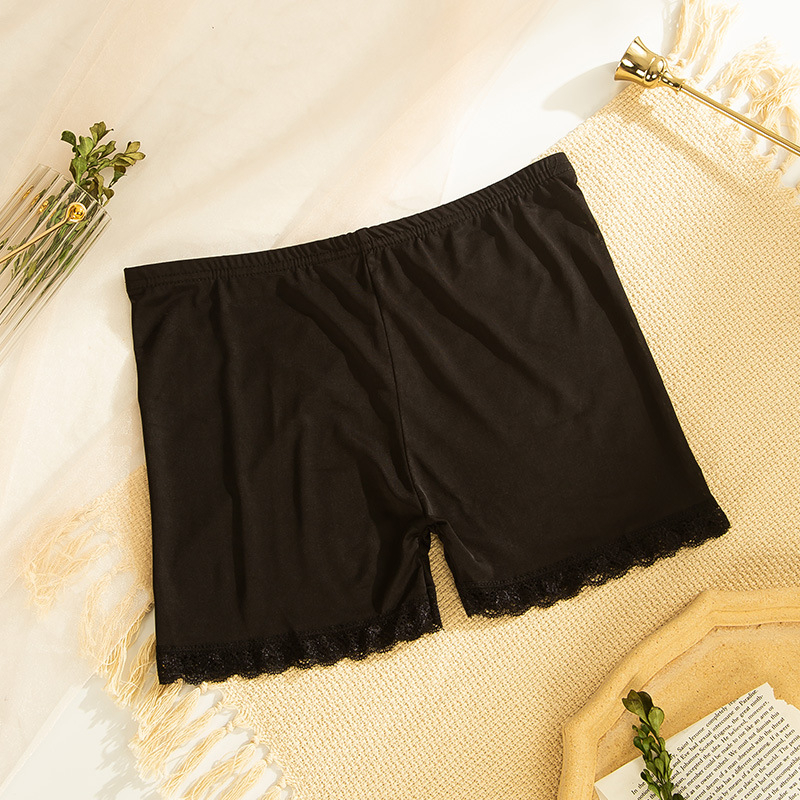 Ice Silk Capri leggings s čipkastim rubom, bez prozirnosti, bez šavova, tanke, prozračne, elastične, Capri duljine za ljeto