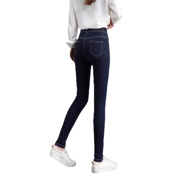 Ženske skinny traperice s visokim strukom, elastične, denim, retro korejskog stila