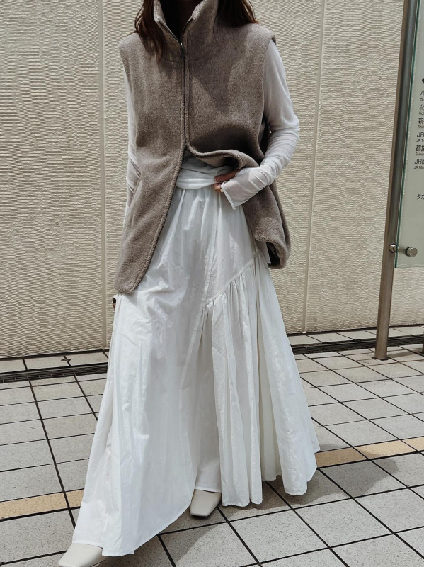 Japanski stil jesen-zima, opuštena i retro casual duga suknja s oblim kišobranom, A-kroj