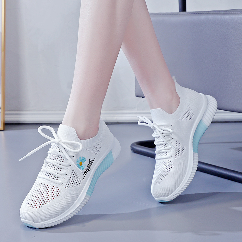 Ljeto 2025: Korejskog stila casual tenisice Flyknit za žene, prozračno perforirane trkačke tenisice F20