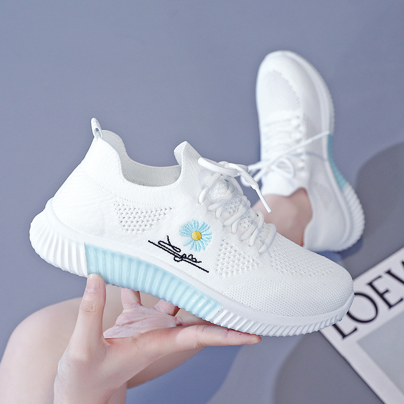 Ljeto 2025: Korejskog stila casual tenisice Flyknit za žene, prozračno perforirane trkačke tenisice F20