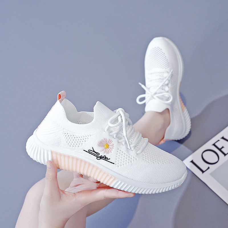 Ljeto 2025: Korejskog stila casual tenisice Flyknit za žene, prozračno perforirane trkačke tenisice F20