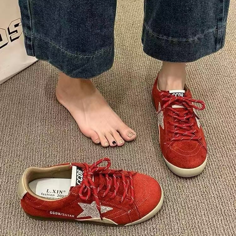 2025 nove tenisice s korejskim stilom retro, istrošeni izgled, zima, antislip, casual obuće za žene