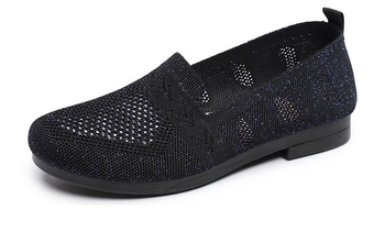 Ženske mokasine Old Beijing od platna, prozračni mrežasti gornji dio s izrezima, slip-on za unutarnju i vanjsku upotrebu