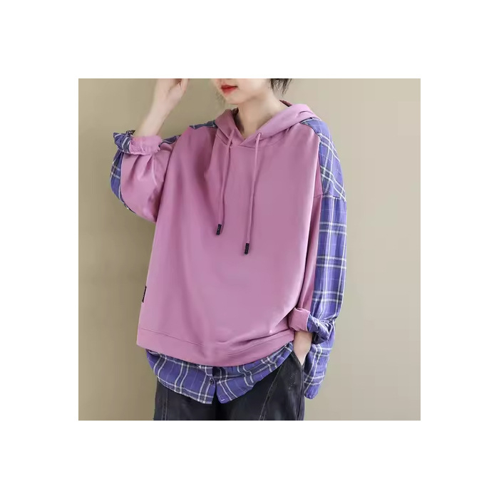 Ženski oversize hoodie s kapuljačom, jesenski korejski stil, opuštena silueta, plus veličina, moda za mamu