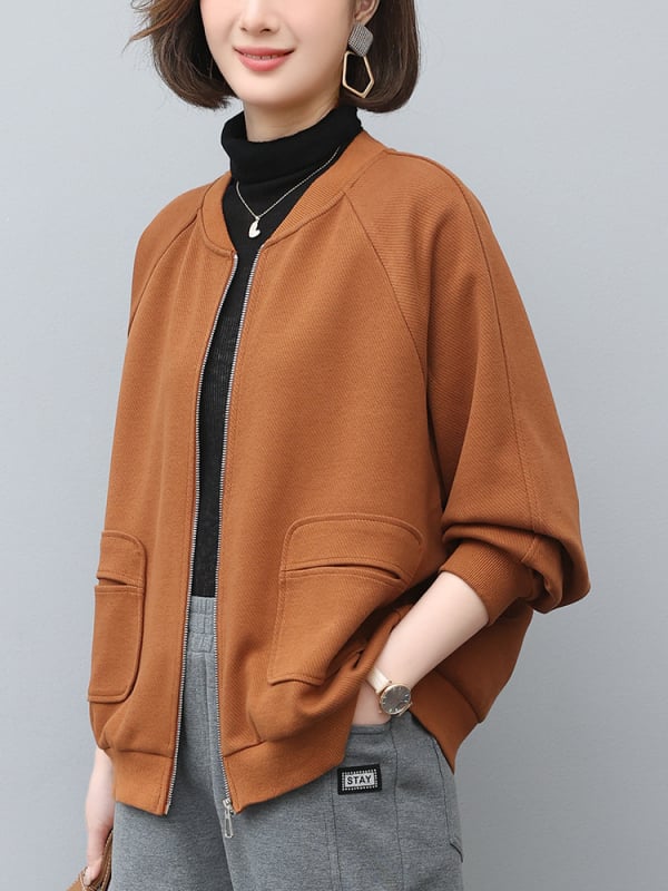 Ženska jakna sa zipom, proljeće-jesen, korejski casual stil, srednje debljine, sportska jakna