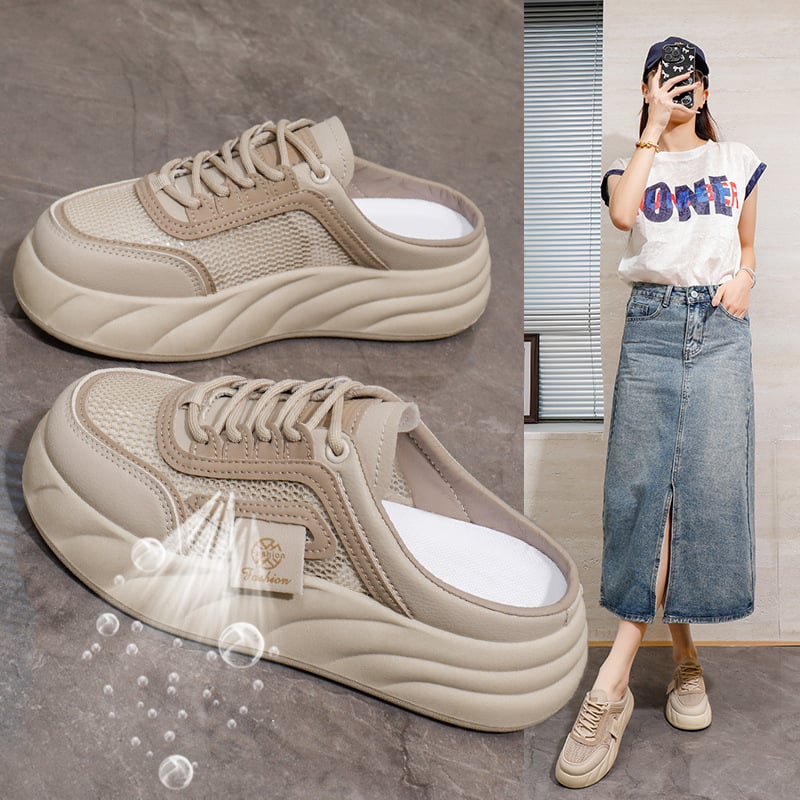 Ženske slip-on sandale s debelim potplatom - retro casual plažne sandale, ljeto 2026 KT2633