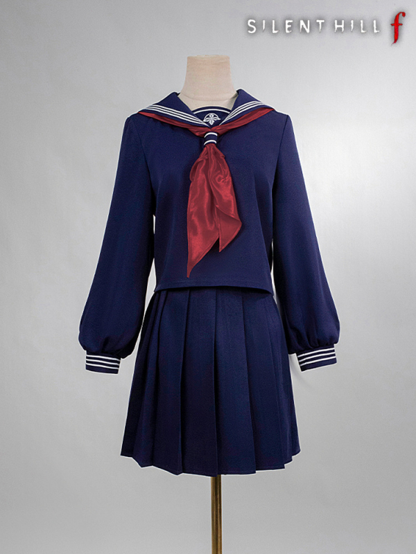 Izšivana JK cosplay suknja inspirirana Silent Hill F Shizuku Deep Water