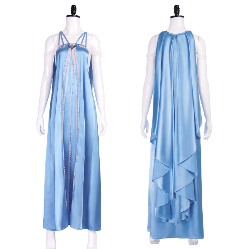 Plava duga haljina cosplay Padmé Amidala iz Star Warsa za Halloween