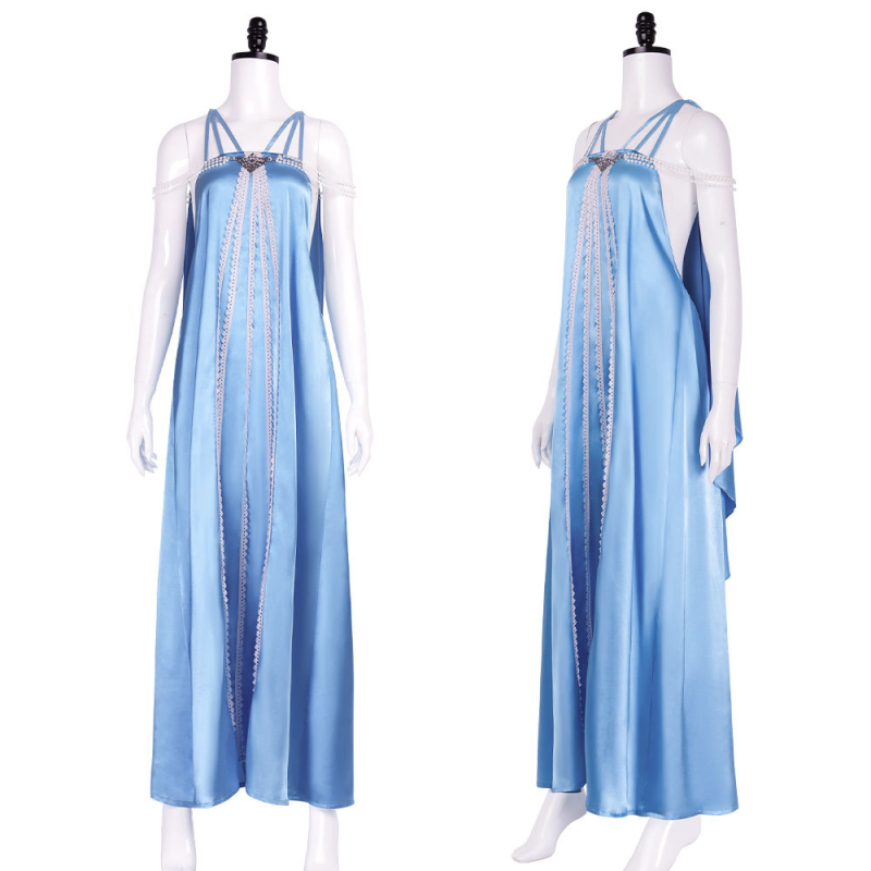 Plava duga haljina cosplay Padmé Amidala iz Star Warsa za Halloween