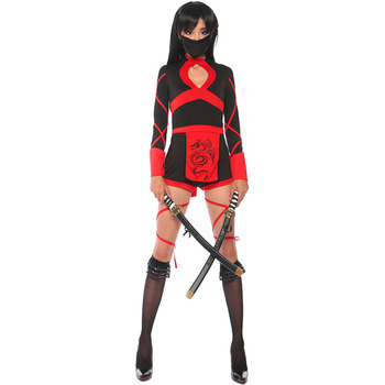 Ženski kostim za Halloween: zmaj ninja samuraj, japanski stil, veličine S-XXL