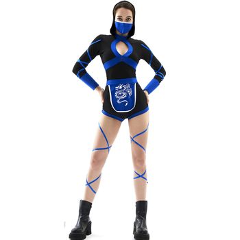 Ženski kostim za Halloween: zmaj ninja samuraj, japanski stil, veličine S-XXL