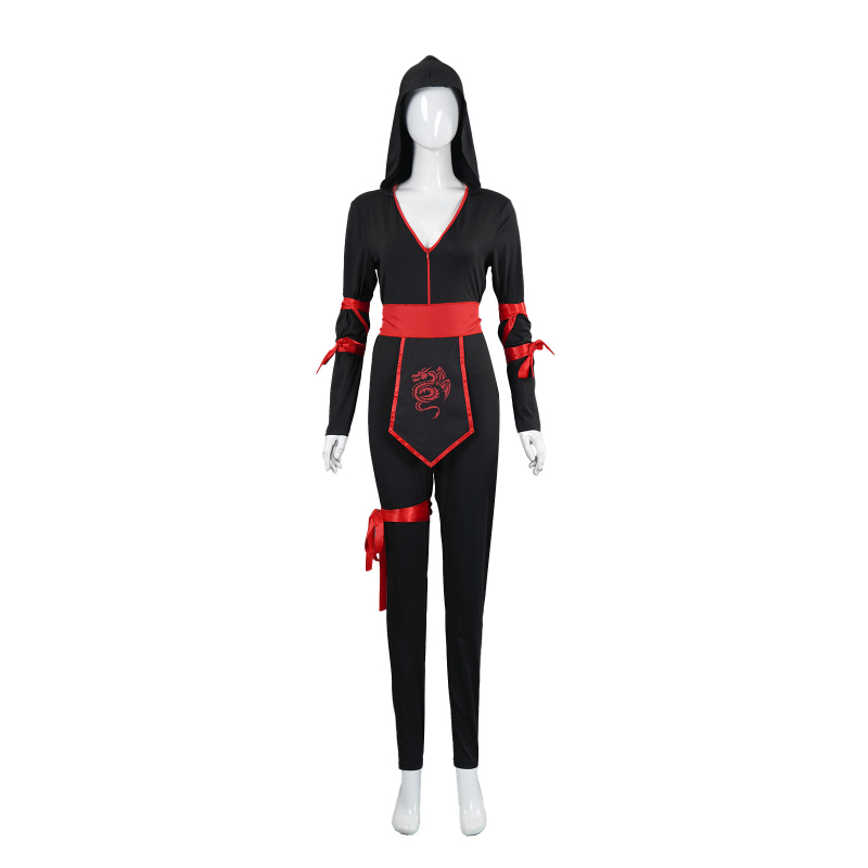Kostim ninja cosplay za odrasle žene, crna uniforma za scenske nastupe