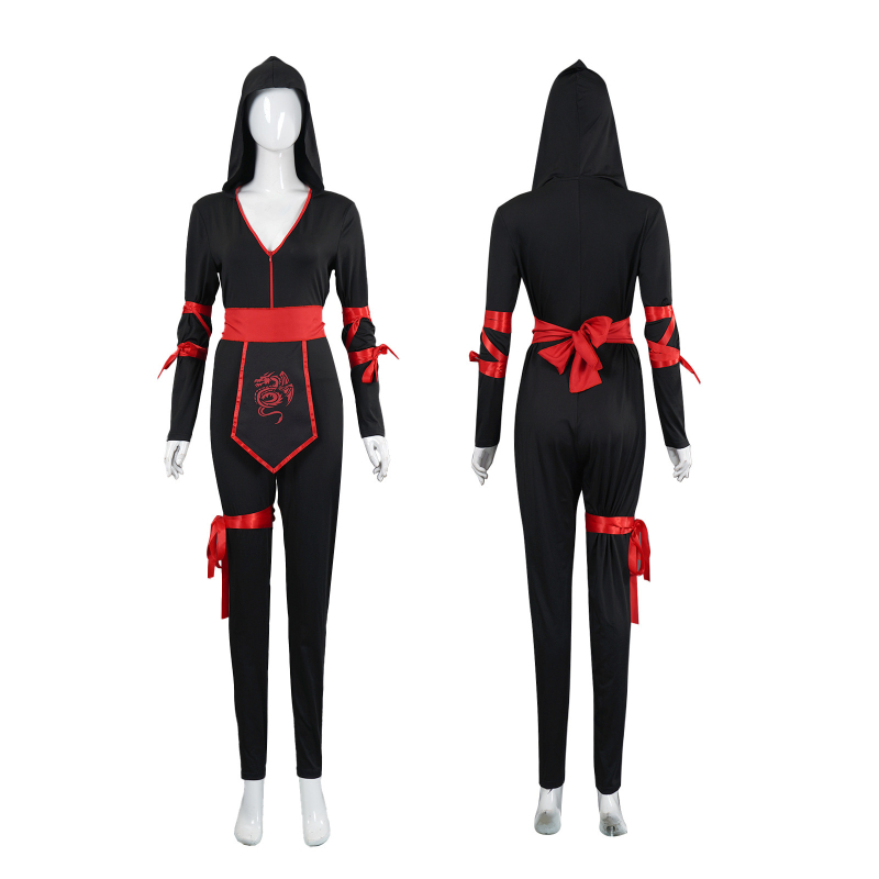 Kostim ninja cosplay za odrasle žene, crna uniforma za scenske nastupe