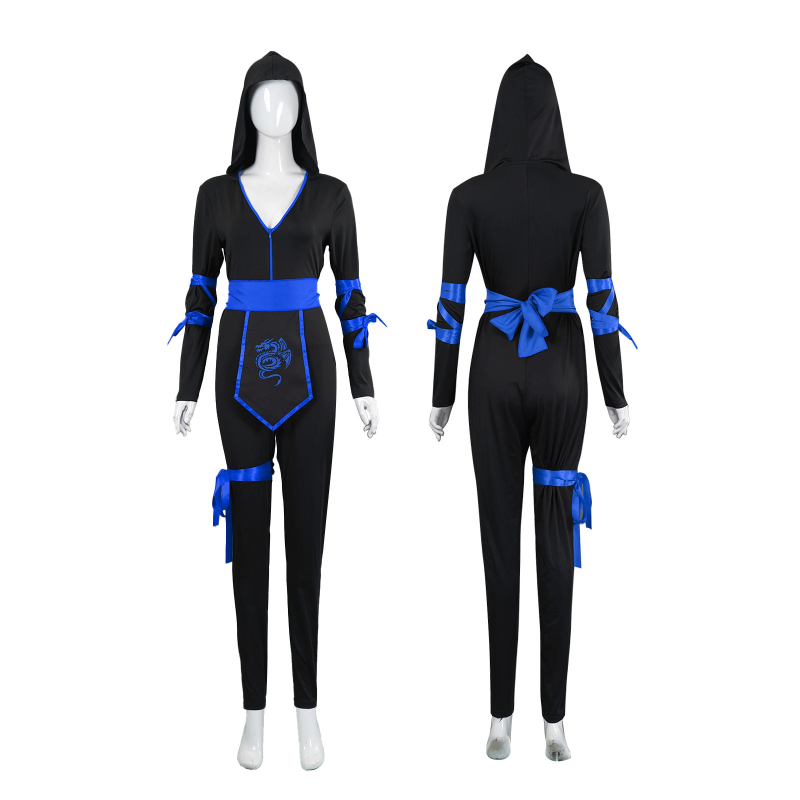 Kostim ninja cosplay za odrasle žene, crna uniforma za scenske nastupe