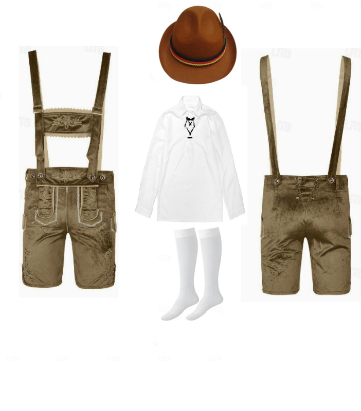 Halloween njemački Oktoberfest kostim: retro kombinezon za odrasle s kapom, čarapama i gornjim dijelom