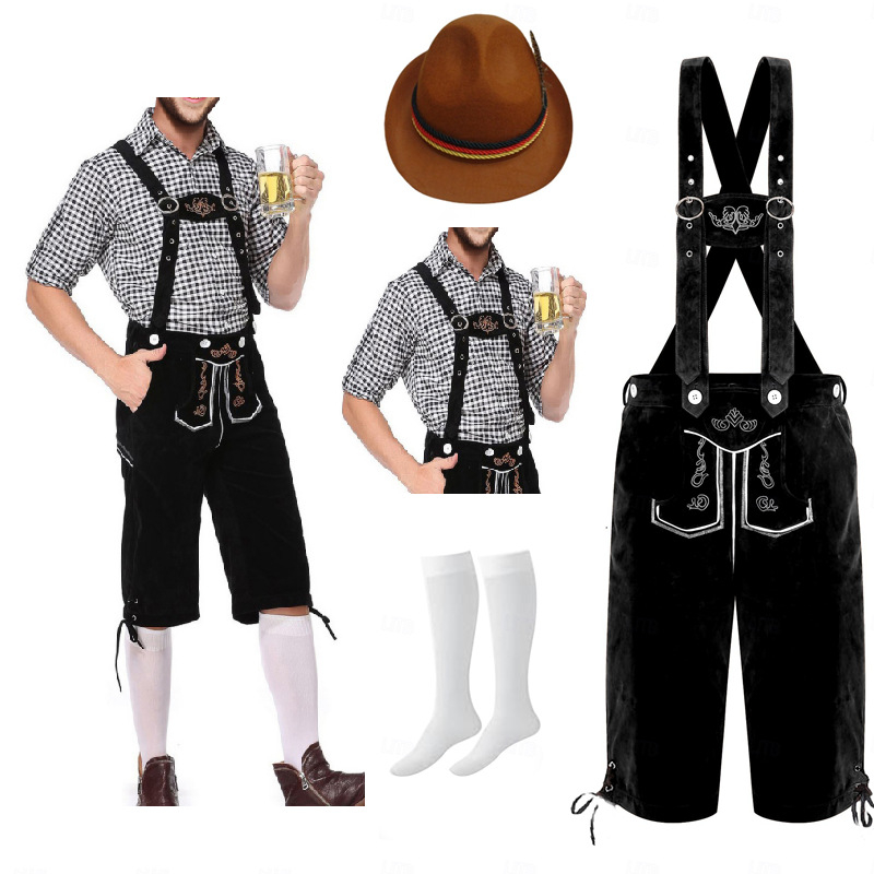 Halloween njemački Oktoberfest kostim: retro kombinezon za odrasle s kapom, čarapama i gornjim dijelom