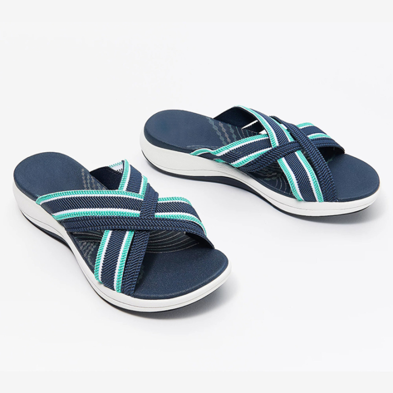 Ženske sandale na platformi za plus veličine, križno presječeni remeni, okrugli vrh, casual plažne sandale
