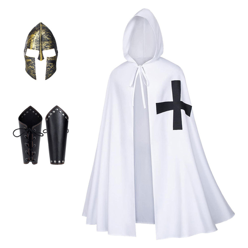 Cosplay plašt srednjovjekovih templarskih vitezova
