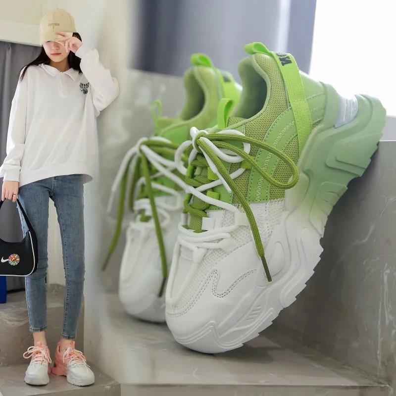 Proljeće 2026. Ženske dad sneakers u korejskom stilu, s debelim potplatom, udobne svakodnevne sportske tenisice, K810