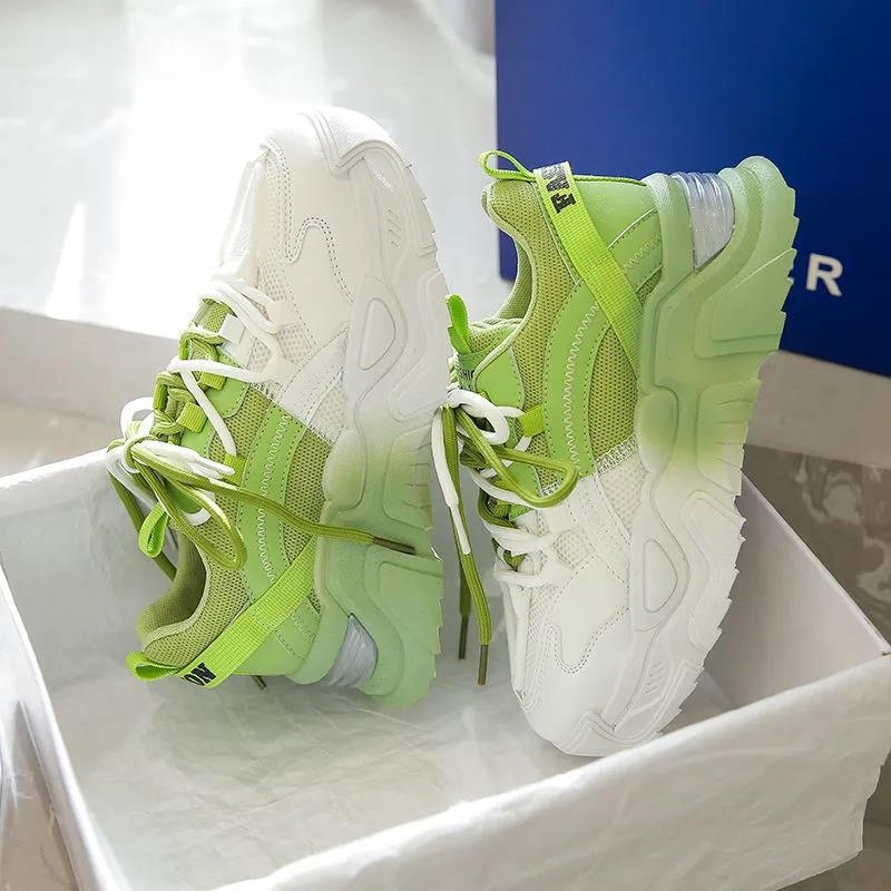 Proljeće 2026. Ženske dad sneakers u korejskom stilu, s debelim potplatom, udobne svakodnevne sportske tenisice, K810