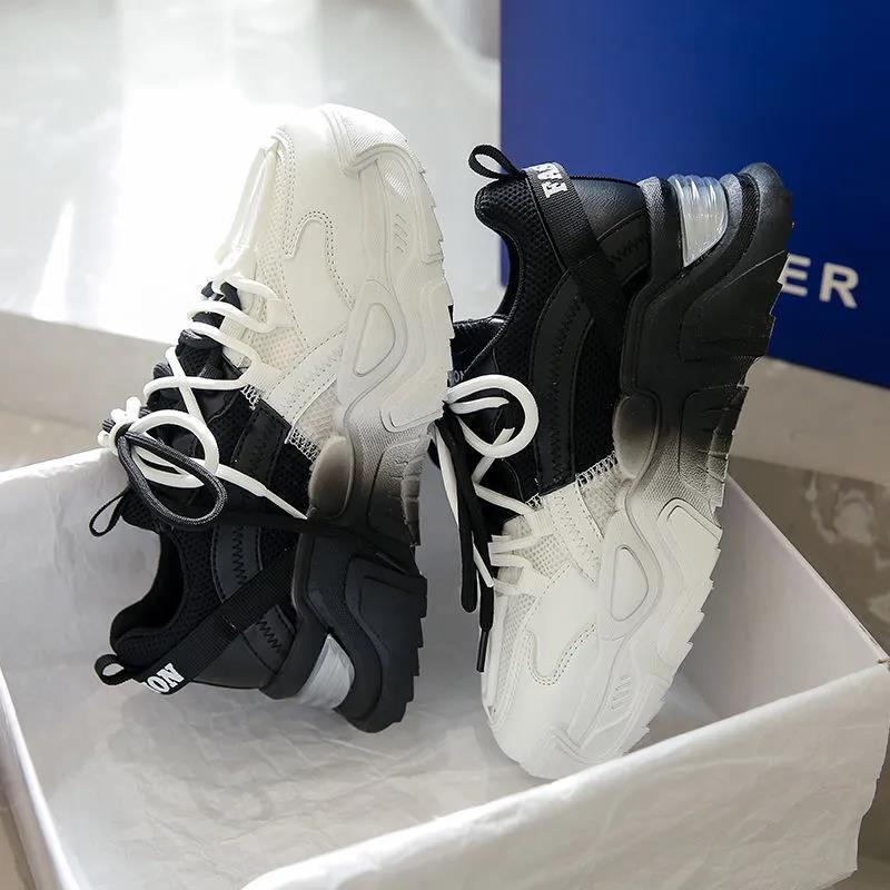Proljeće 2026. Ženske dad sneakers u korejskom stilu, s debelim potplatom, udobne svakodnevne sportske tenisice, K810