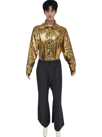 Set kostima za nastupe s retro disco motivom za parove, europski i američki stil, 70-ih, nadahnut hip-hopom