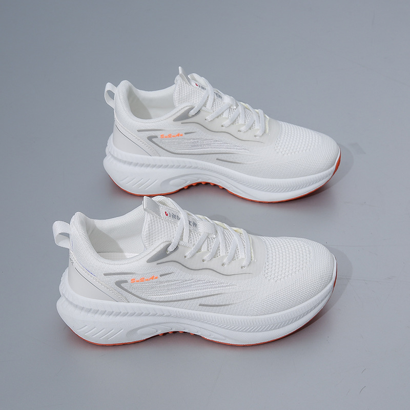 2026 Άνοιξη Flyknit Παπούτσια, Γυναικείο Κορεατικού Στυλ, Διαπνέον Δίκτυο Αθλητικά Casual Sneakers με Παχιά Σόλα για Τρέξιμο