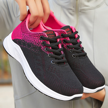 Γυναικεία Flyknit αθλητικά παπούτσια, καλοκαίρι 2026, καθημερινά άνετα, με διαπνοή