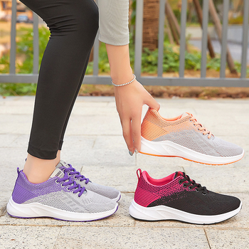 Γυναικεία Flyknit αθλητικά παπούτσια, καλοκαίρι 2026, καθημερινά άνετα, με διαπνοή