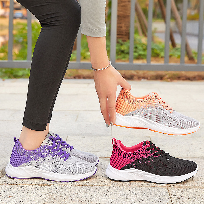 Γυναικεία Flyknit αθλητικά παπούτσια, καλοκαίρι 2026, καθημερινά άνετα, με διαπνοή