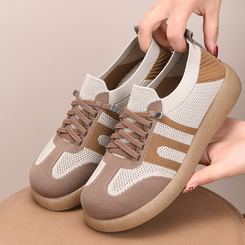 Ženske tenisice za proljeće s Flyknit gornjom stranom i mekanom potplatom, svestrane casual sportske tenisice s retro inspiracijom