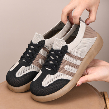 Ženske tenisice za proljeće s Flyknit gornjom stranom i mekanom potplatom, svestrane casual sportske tenisice s retro inspiracijom