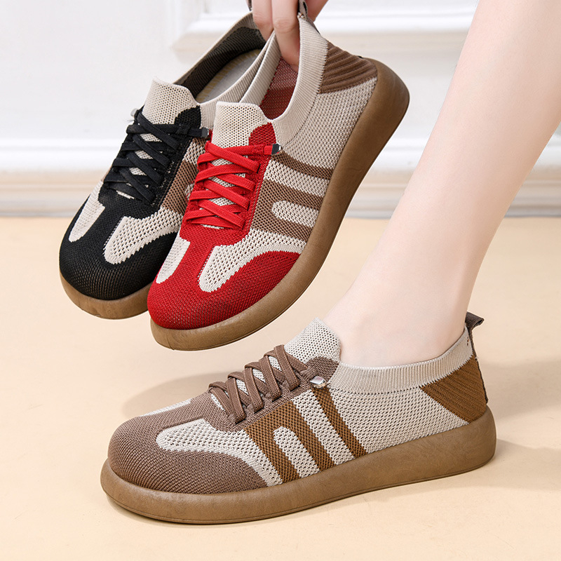 Ženske tenisice za proljeće s Flyknit gornjom stranom i mekanom potplatom, svestrane casual sportske tenisice s retro inspiracijom