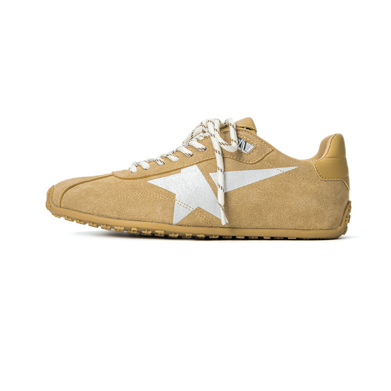 Ženske tenisice u korejskom retro stilu s leopardim uzorkom i zvjezdicama, izlizani casual dizajn, tanka potplata