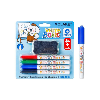 Set colorat de markere pentru tablă albă pentru copii, ambalaj pe card, include radieră, potrivit pentru predare în sala de conferințe, markere ștergibile