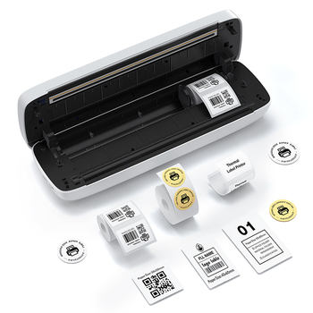 Prenosivi pisač za kućnu upotrebu, kompaktni A4, Bluetooth mini pisač za dokumente, termalni pisač bez tinte