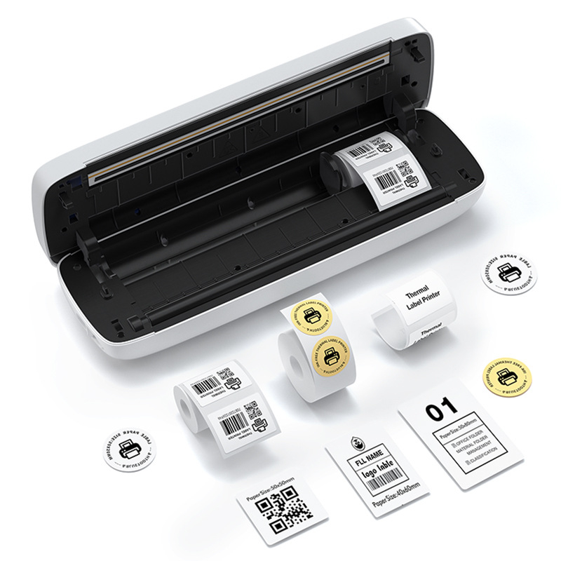 Prenosivi pisač za kućnu upotrebu, kompaktni A4, Bluetooth mini pisač za dokumente, termalni pisač bez tinte